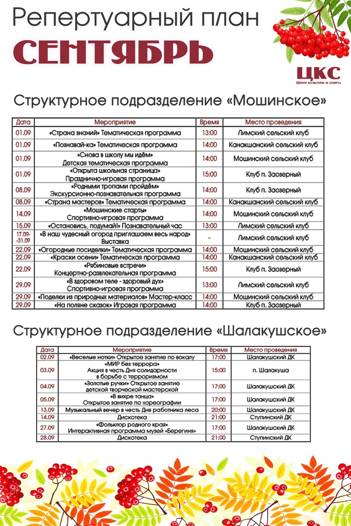 План вокального кружка в сельском клубе на год